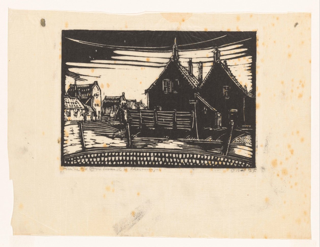 Häuser an der Boulevard in Scheveningen von Dick Ket (signed by artist)