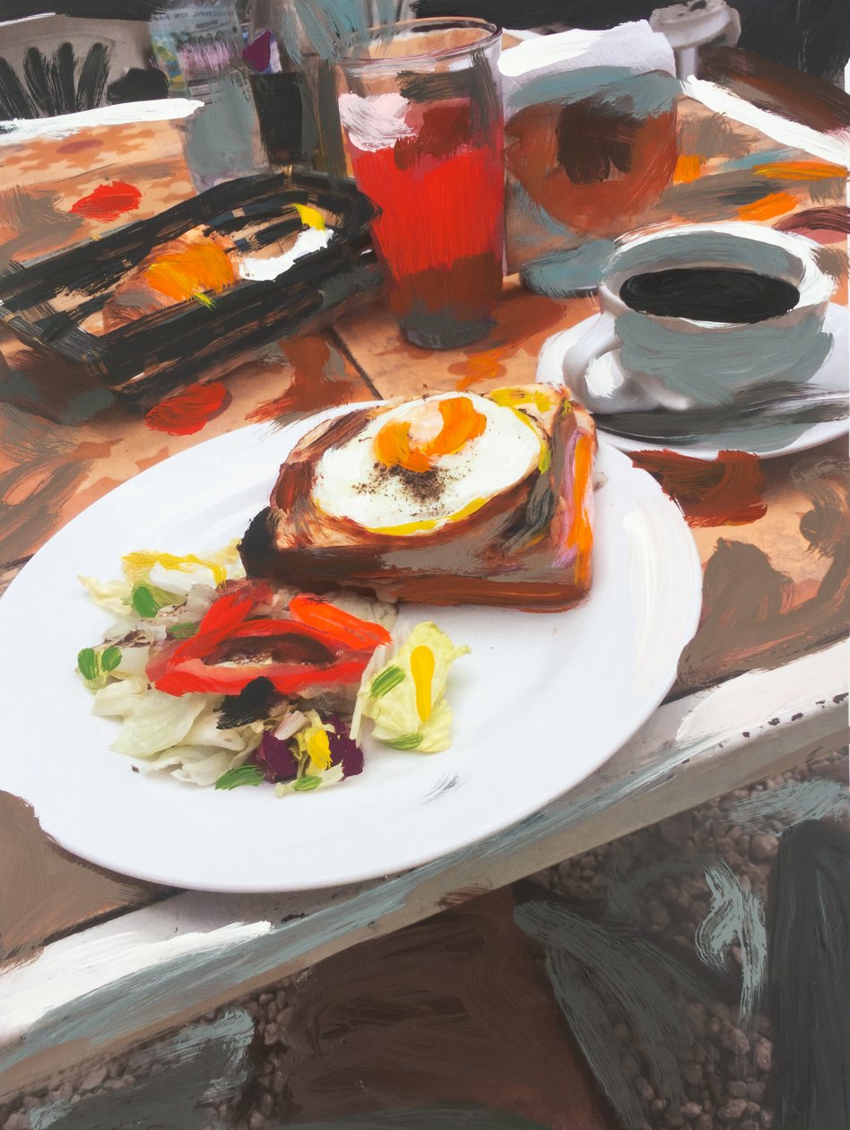 Interveniertes Frühstück, 2018 von Diego Beyro