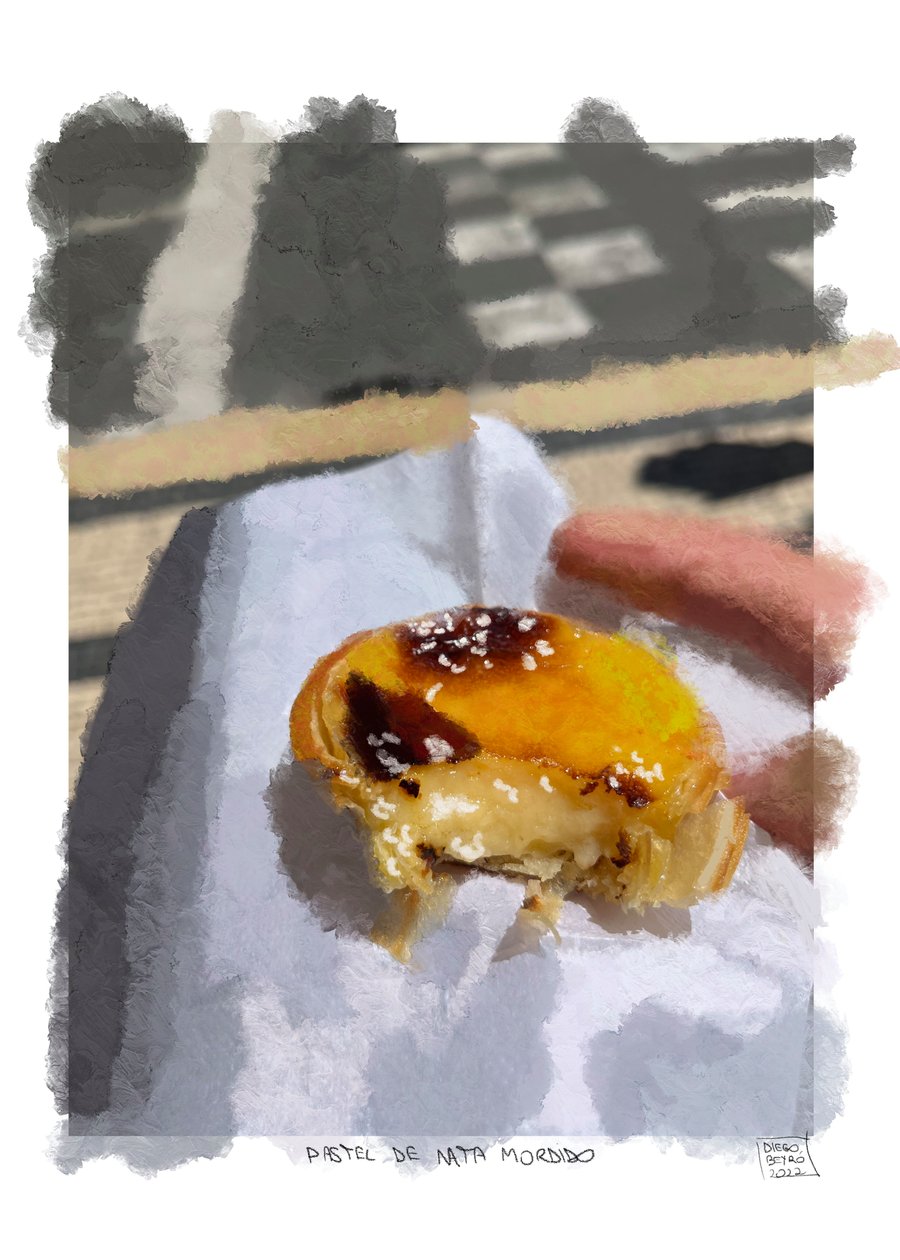 Gebissener Pastel de nata von Diego Beyro