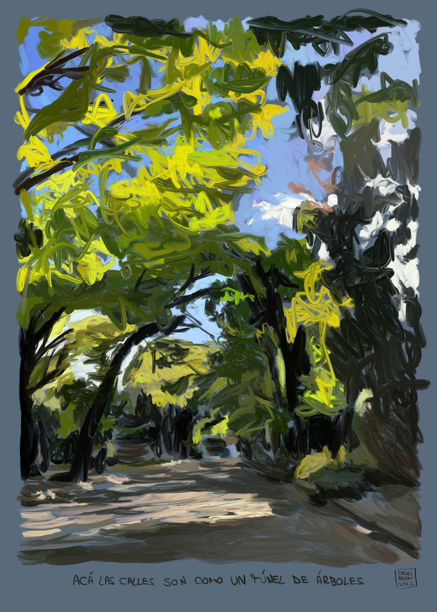 Baumtunnel von Diego Beyro