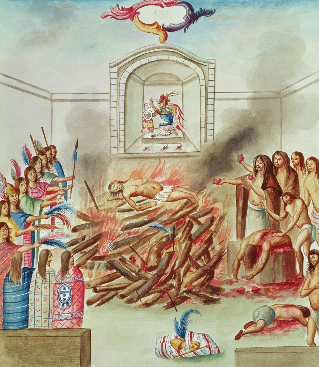 Tome 3 fol.132, Ein Menschenopfer, aus 