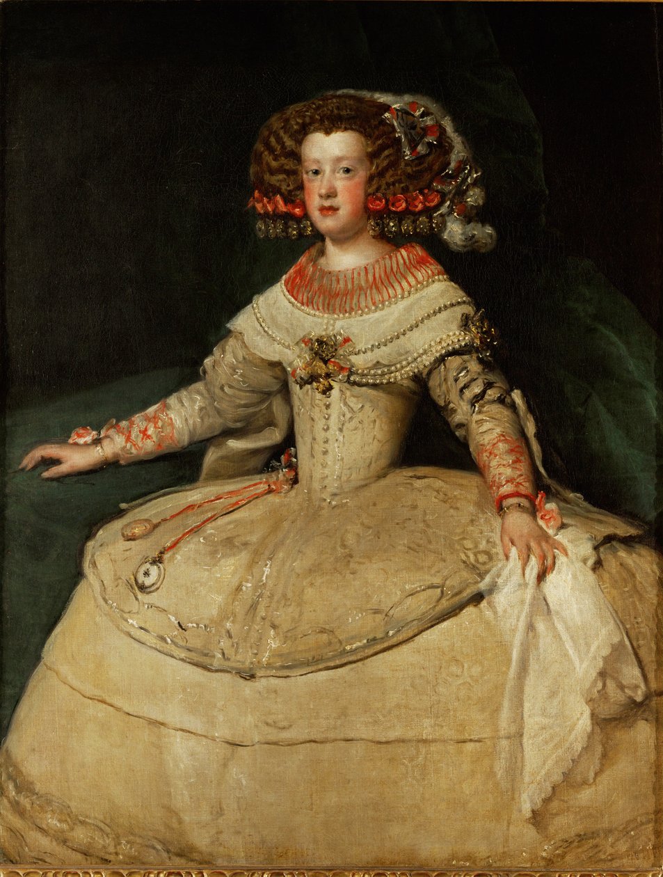 Maria Teresa, Infantin, Tochter von König Philipp IV. von Spanien und seiner Frau Isabella, verheiratet mit Ludwig XIV. von Frankreich von Diego Rodriguez de Silva y Velazquez
