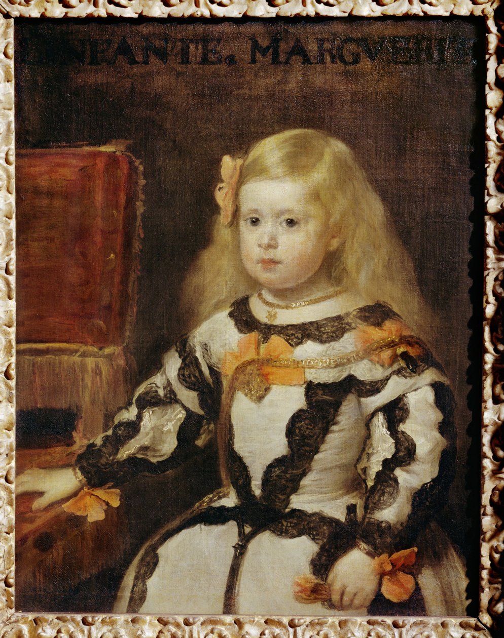 Porträt der Infantin Margarita Teresa, Tochter von Felipe IV., König von Spanien von Diego Rodriguez de Silva y Velazquez