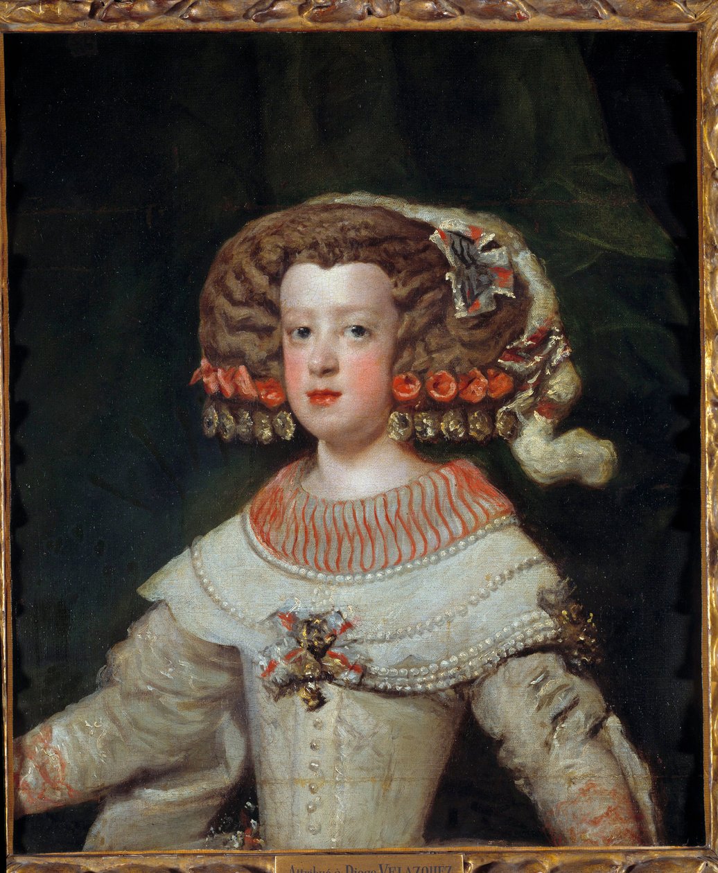 Porträt der Infantin Marie Therese (1638-1683), zukünftige Königin von Frankreich. Gemälde von Diego Velasquez (1599-1660) 17. Jahrhundert von Diego Velázquez