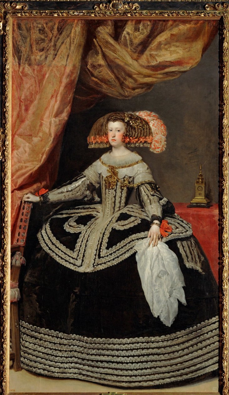 Königin Maria Anna von Spanien, Tochter von Kaiser Ferdinand III, zweite Frau von König Philipp IV von Diego Rodriguez de Silva y Velazquez