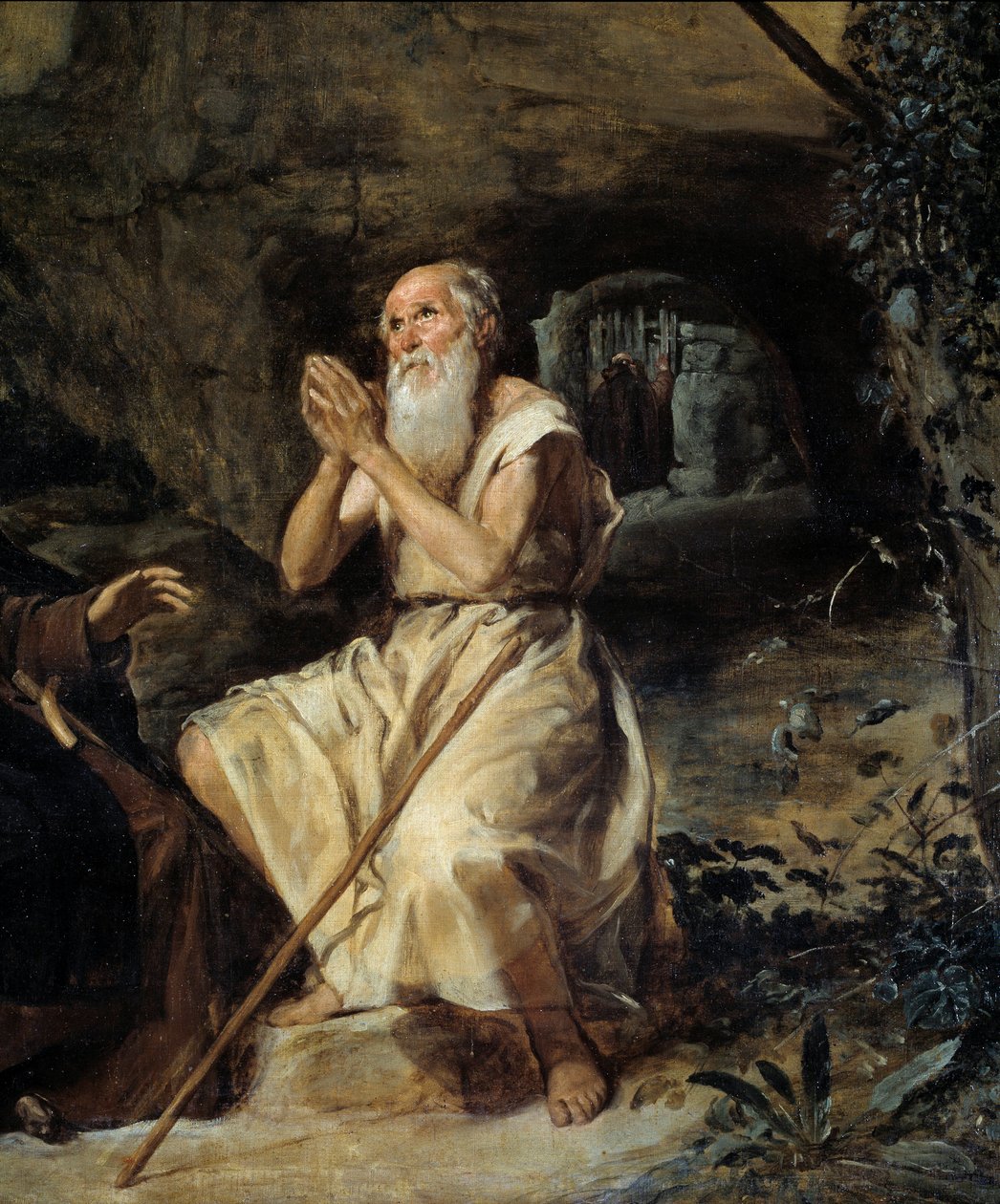 Heiliger Antonius und Heiliger Paulus Eremit (Detail) von Diego Velázquez