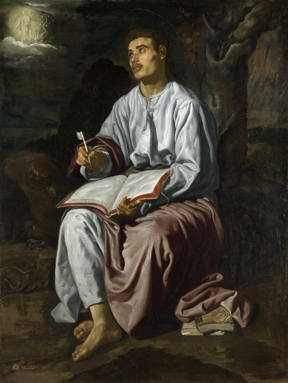 St. Johannes der Evangelist auf der Insel Patmos, um 1618 von Diego Velázquez