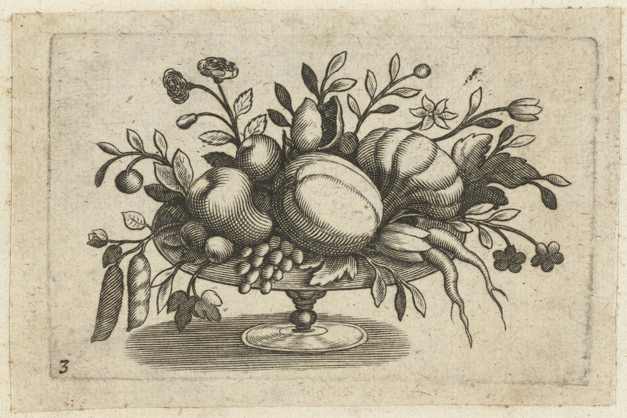 Früchte auf einer Schale von Dietrich Krüger (attributed to)