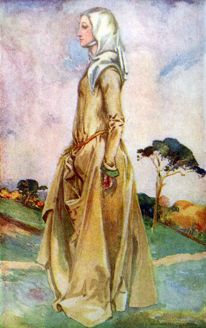 Frauenkostüm zur Zeit von Heinrich II. (1154–1189) von Dion Clayton Calthrop