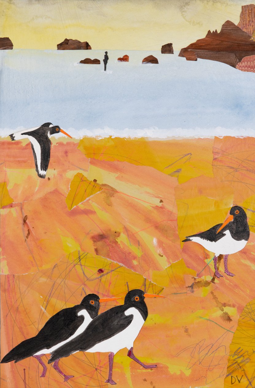 Ein Gormley bei Ebbe (Collage) von Dione Verulam