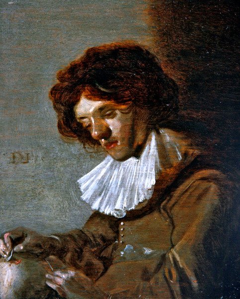 Studie eines jungen Mannes beim Trepanieren von Dirck Hals