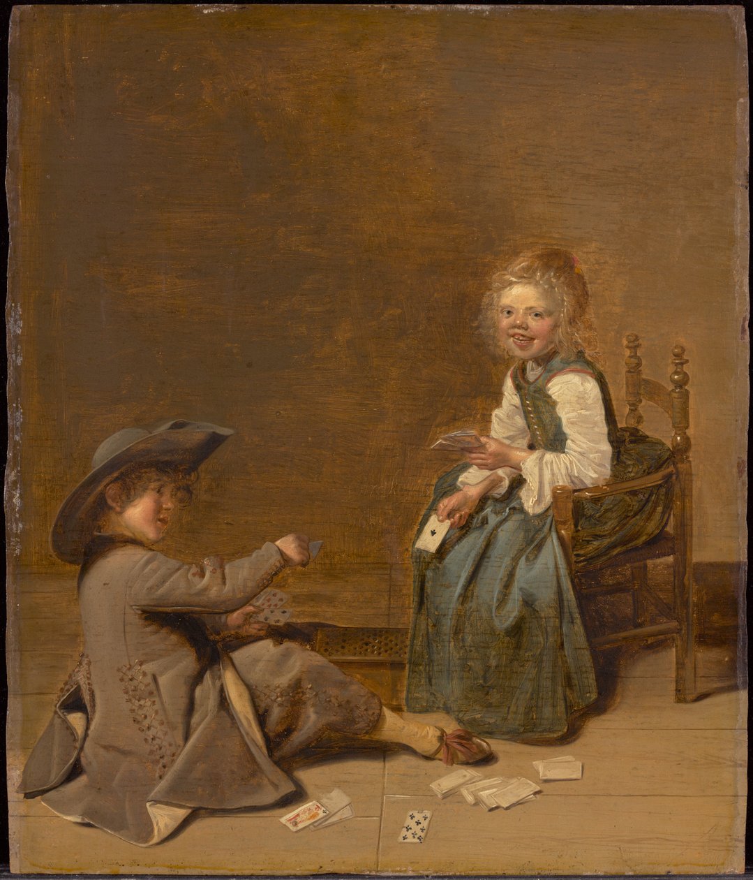 Kinder spielen Karten von Dirck Hals