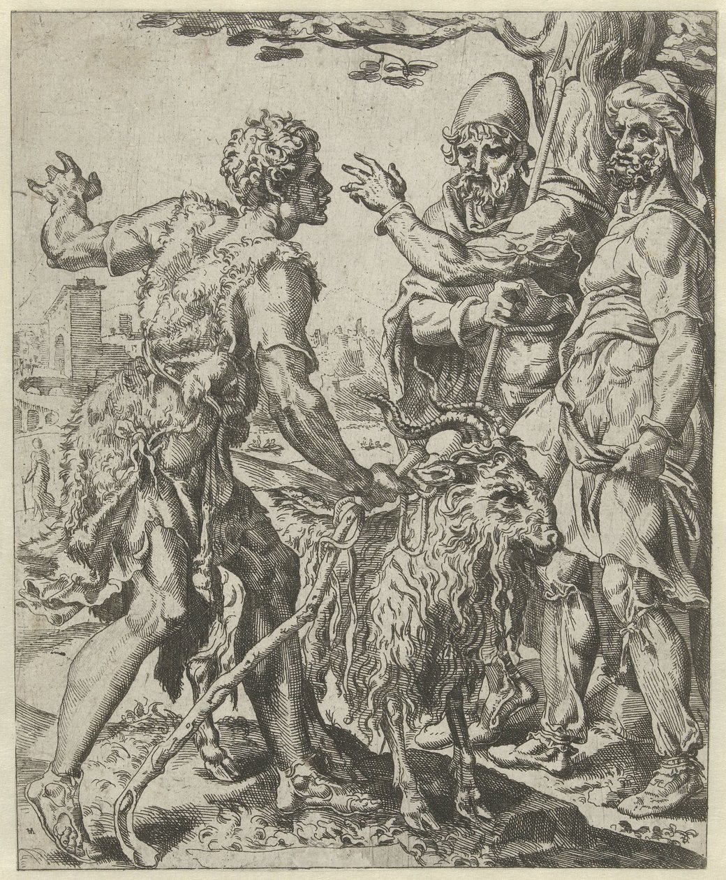 Chira auf der Suche nach der Prostituierten von Dirck Volckertsz. Coornhert (attributed to)
