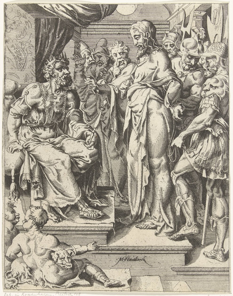 Christus vor Herodes von Dirck Volckertsz. Coornhert (attributed to)