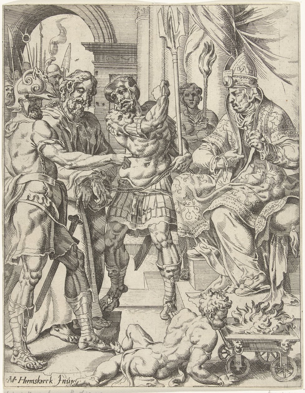 Christus vor dem Hohepriester Annas von Dirck Volckertsz. Coornhert (attributed to)