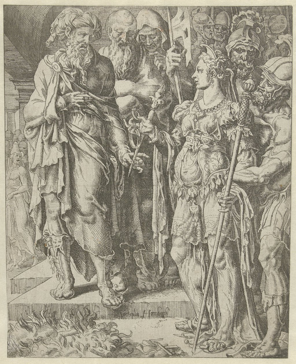 Tamar zeigt das Pfand von Dirck Volckertsz. Coornhert (attributed to)