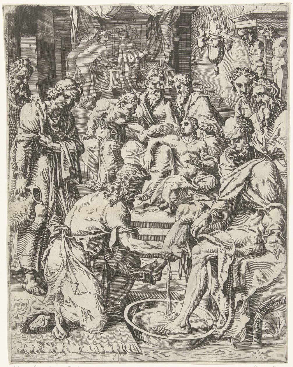 Fußwaschung von Dirck Volckertsz. Coornhert (attributed to)