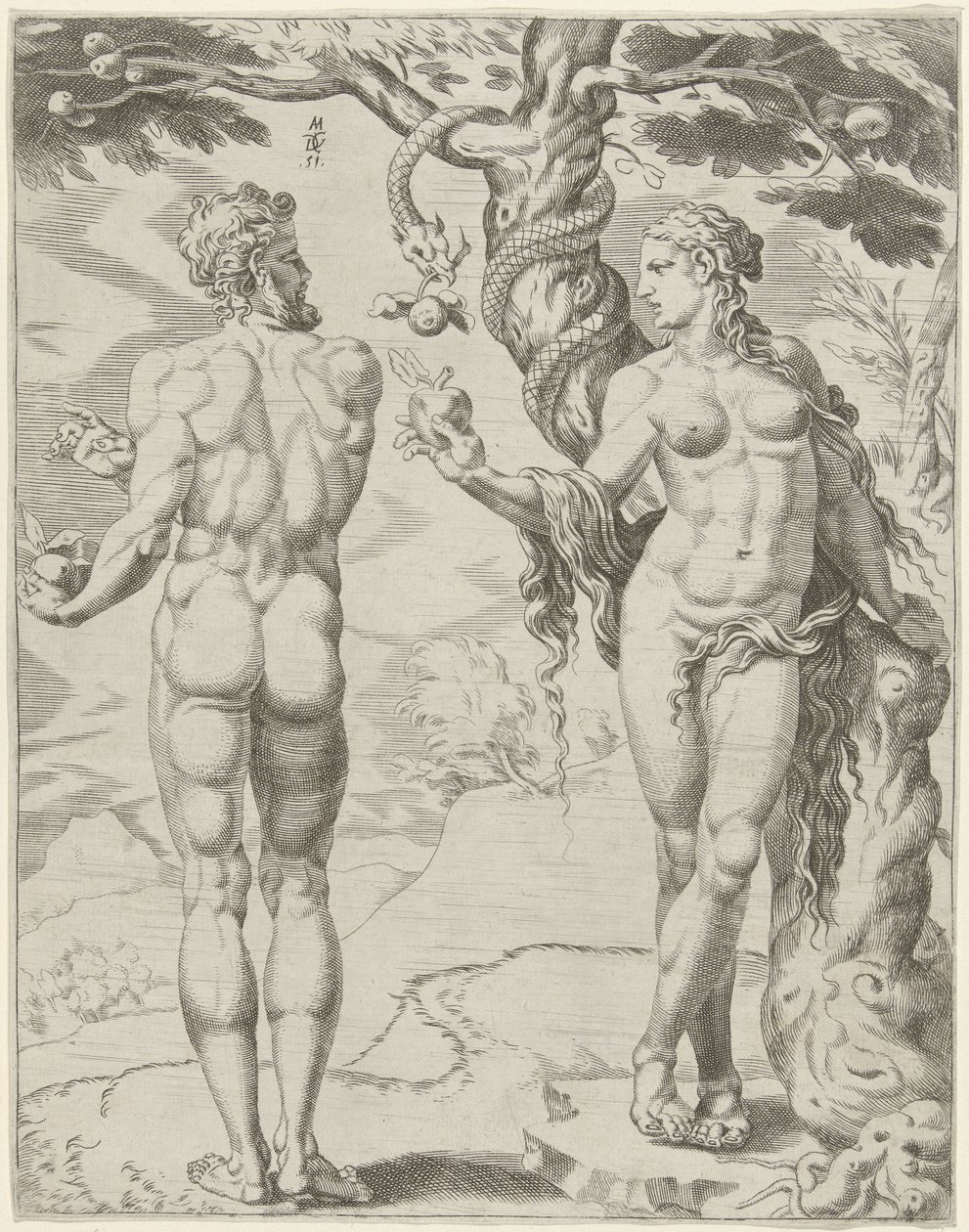 Adam und Eva von Dirck Volckertsz. Coornhert