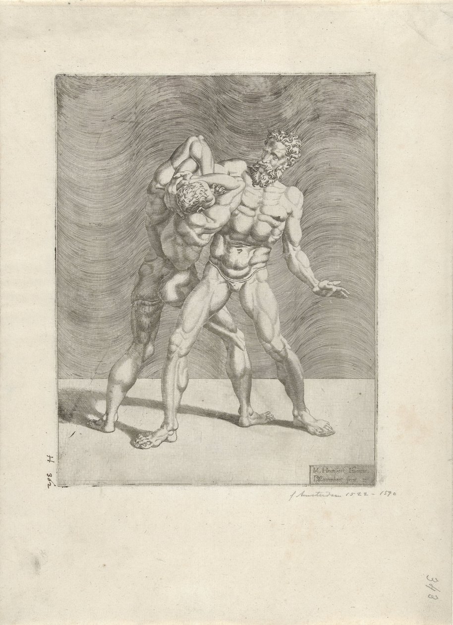 Zwei Ringer von Dirck Volckertsz. Coornhert