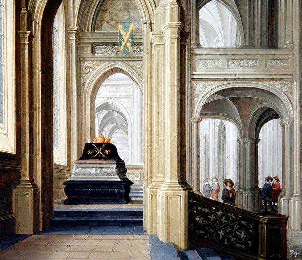 Kircheninneres mit königlichem Grabmal von Dirck van Delen