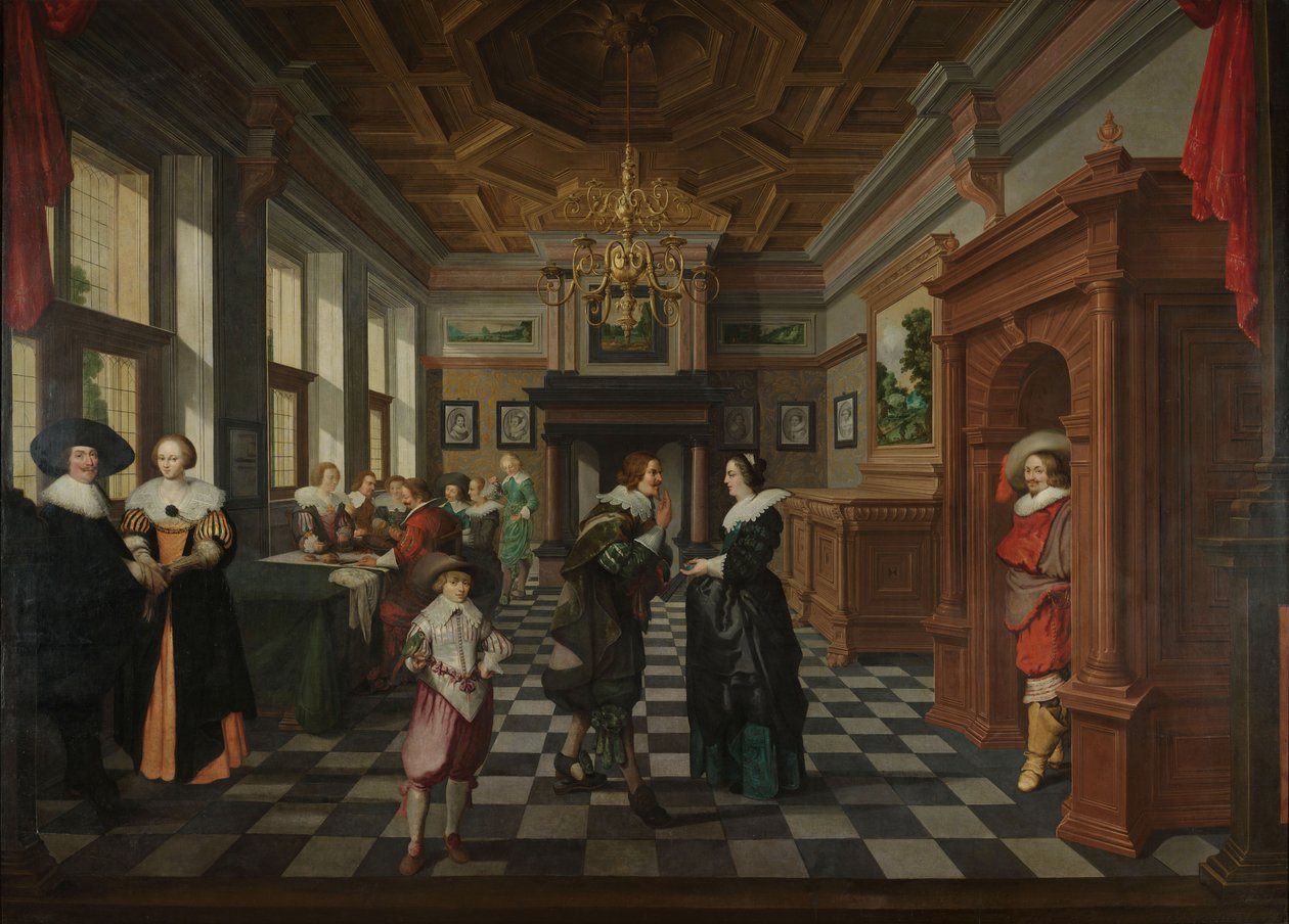 Eine dekorative Sequenz: Ein Innenraum von Dirck van Delen