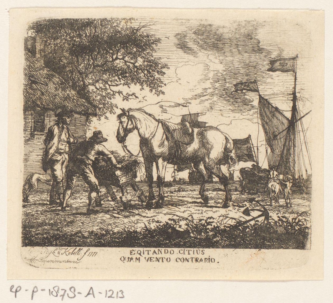 Füttern des Pferdes von Dirk Langendijk
