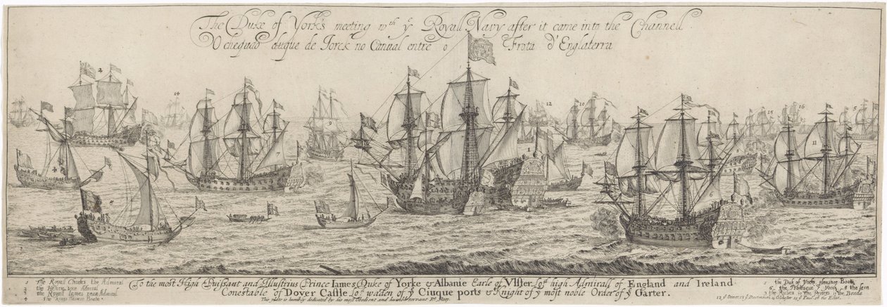Herzog von York begrüßt die Königliche Marine im Kanal von Dirk Stoop