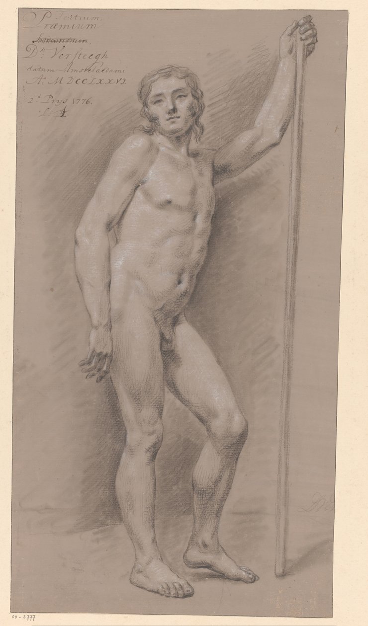 Stehender männlicher Akt, von vorne gesehen (2. Preis 1776) von Dirk Versteegh