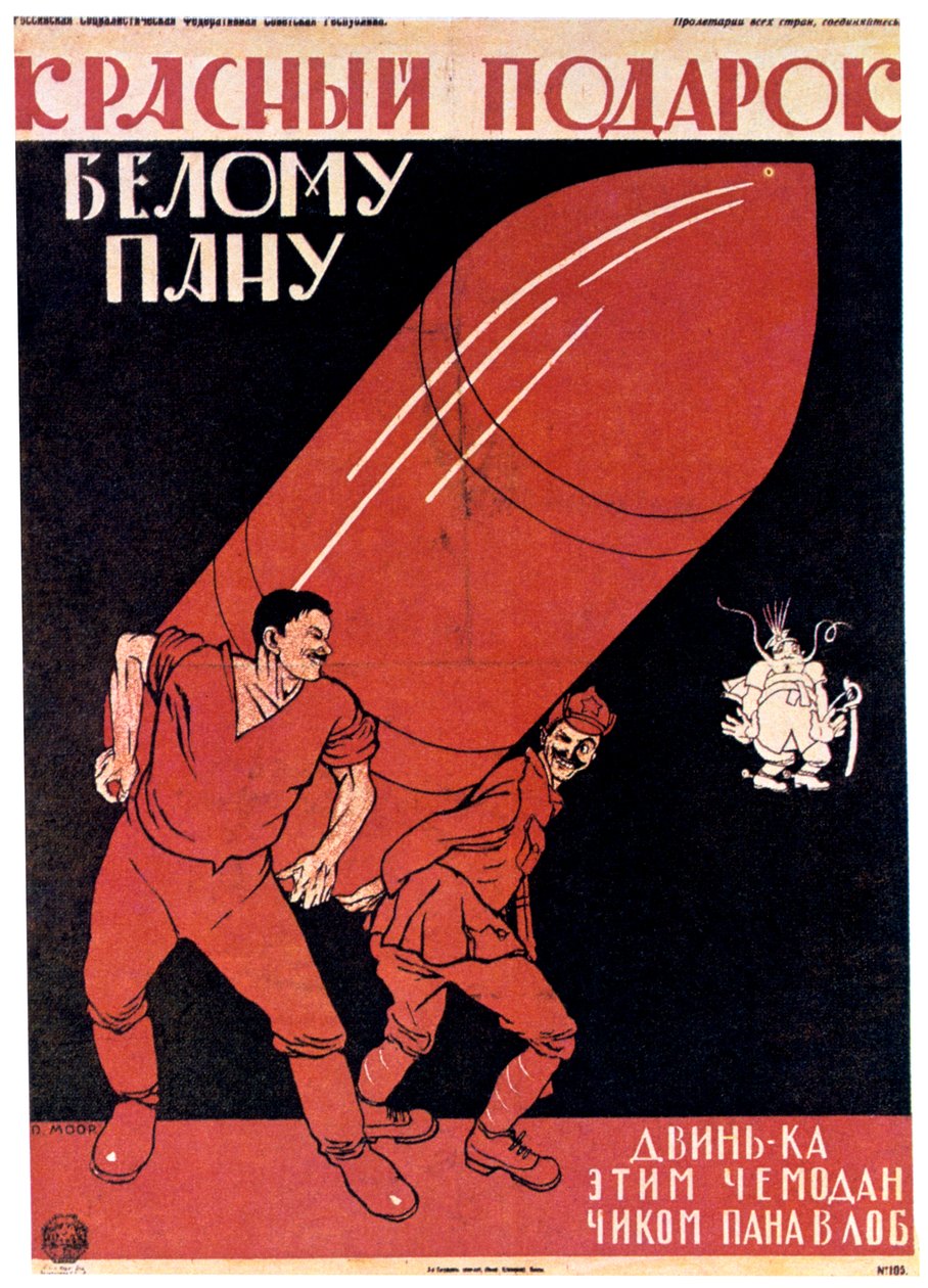 Ein rotes Geschenk an einen weißen Meister, 1920 von Dmitriy Stakhievich Moor