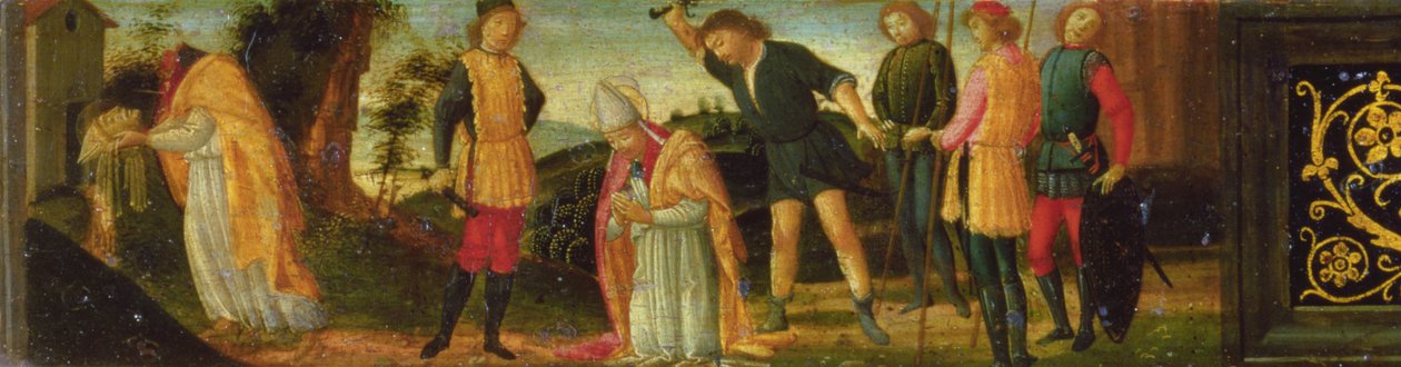 Das Martyrium des hl. Denis (Dionysius) von Paris, Abschnitt des ...