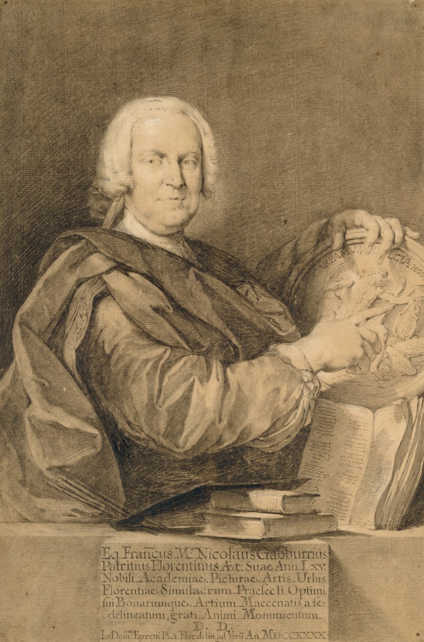 Porträt von Cavaliere Francesco Maria Niccolò Gabburri von Giovanni Domenico Ferretti