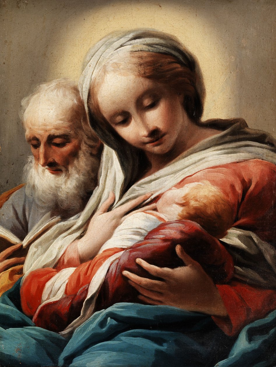 Maria mit dem Kind und Josef von Domenico Pedrini