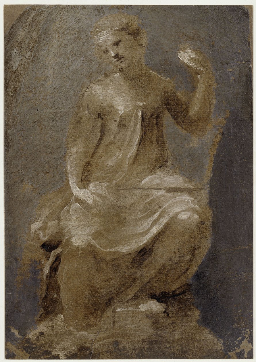 Thronende weibliche Figur (Amor Patriae) von Domenico Beccafumi