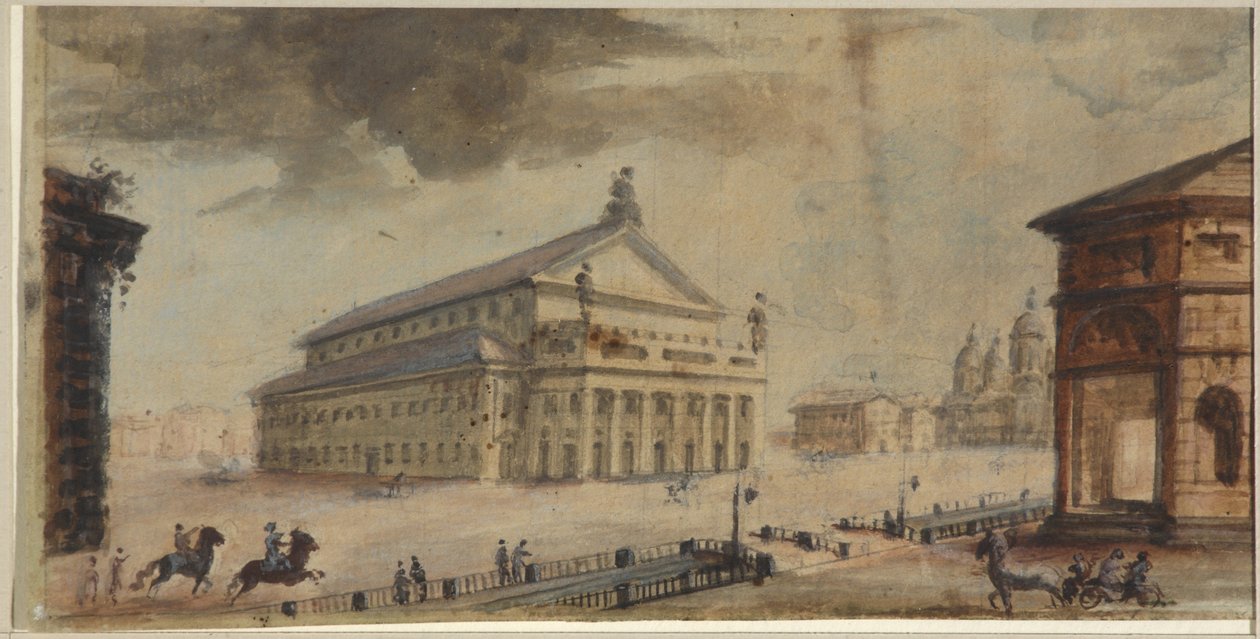 Das Kaiserliche Bolschoi-Kamenny-Theater in Sankt Petersburg von Domenico Felice Lamoni