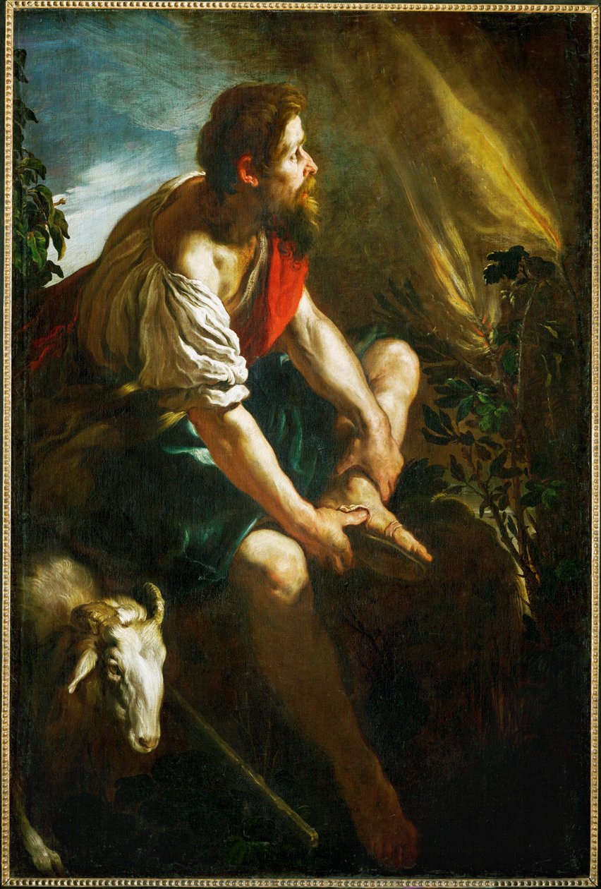 Moses und der brennende Dornbusch von Domenico Fetti