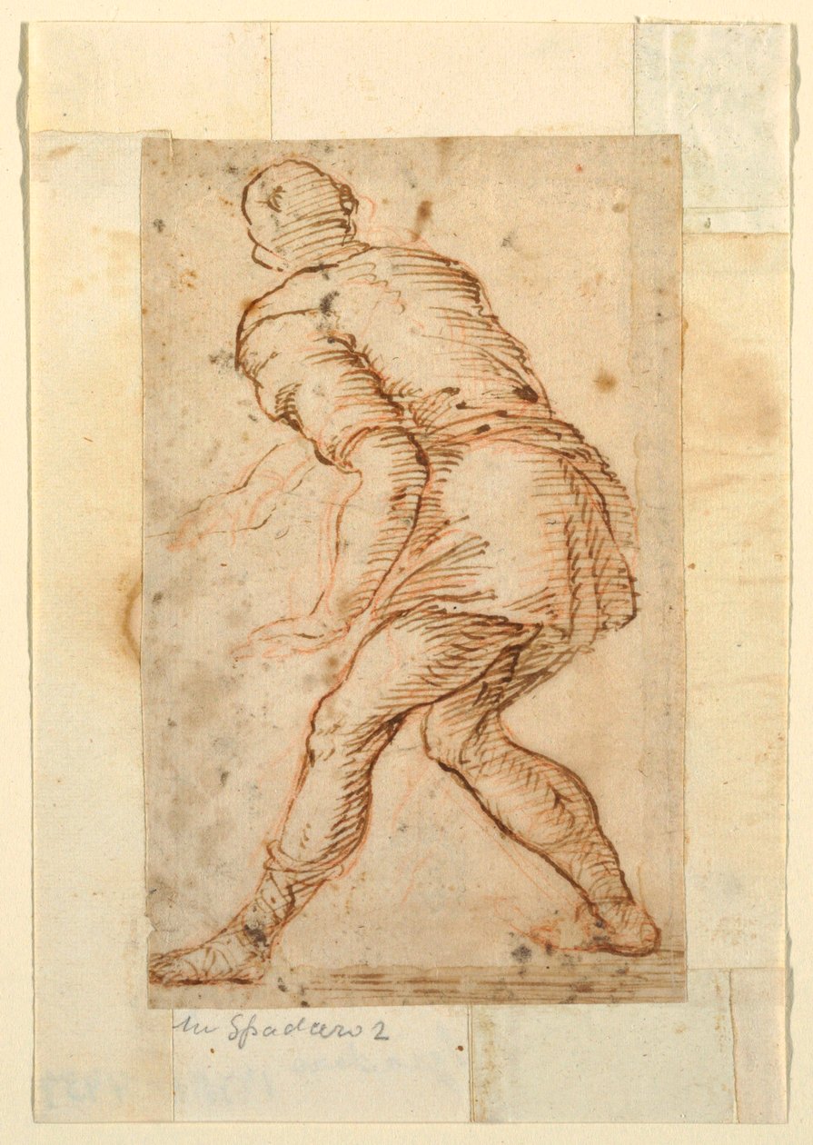 Figurenstudie eines Mannes von Domenico Gargiulo, called Micco Spadaro