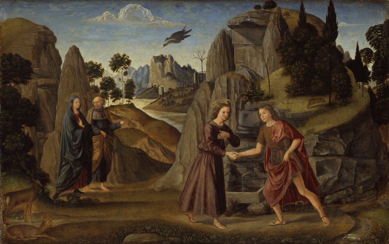 Begegnung des Christusknaben mit dem Johannesknaben von Domenico Ghirlandaio