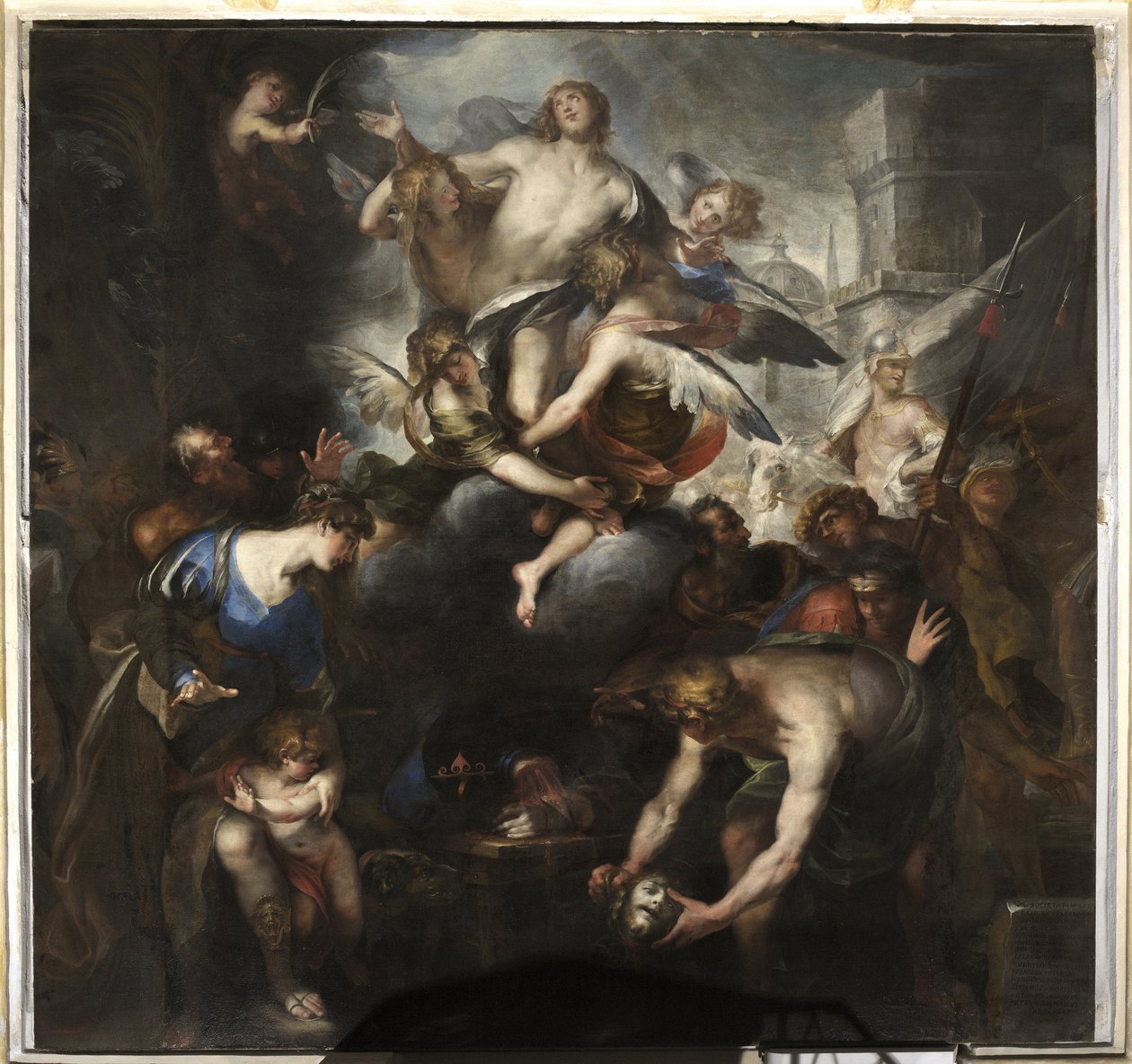 Martyrium und Ruhm des Jakobus, Sohn des Zebedäus von Domenico I Piola