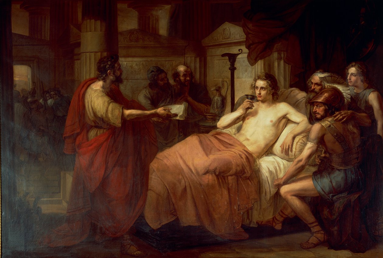 Alexander der Große und sein Arzt Philippos von Domenico Induno