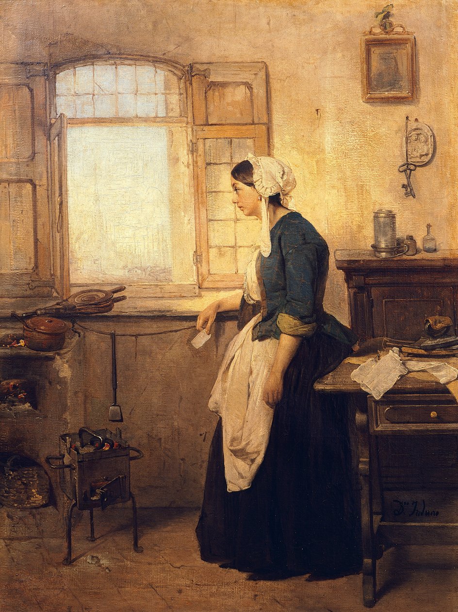 Brief von Domenico Induno