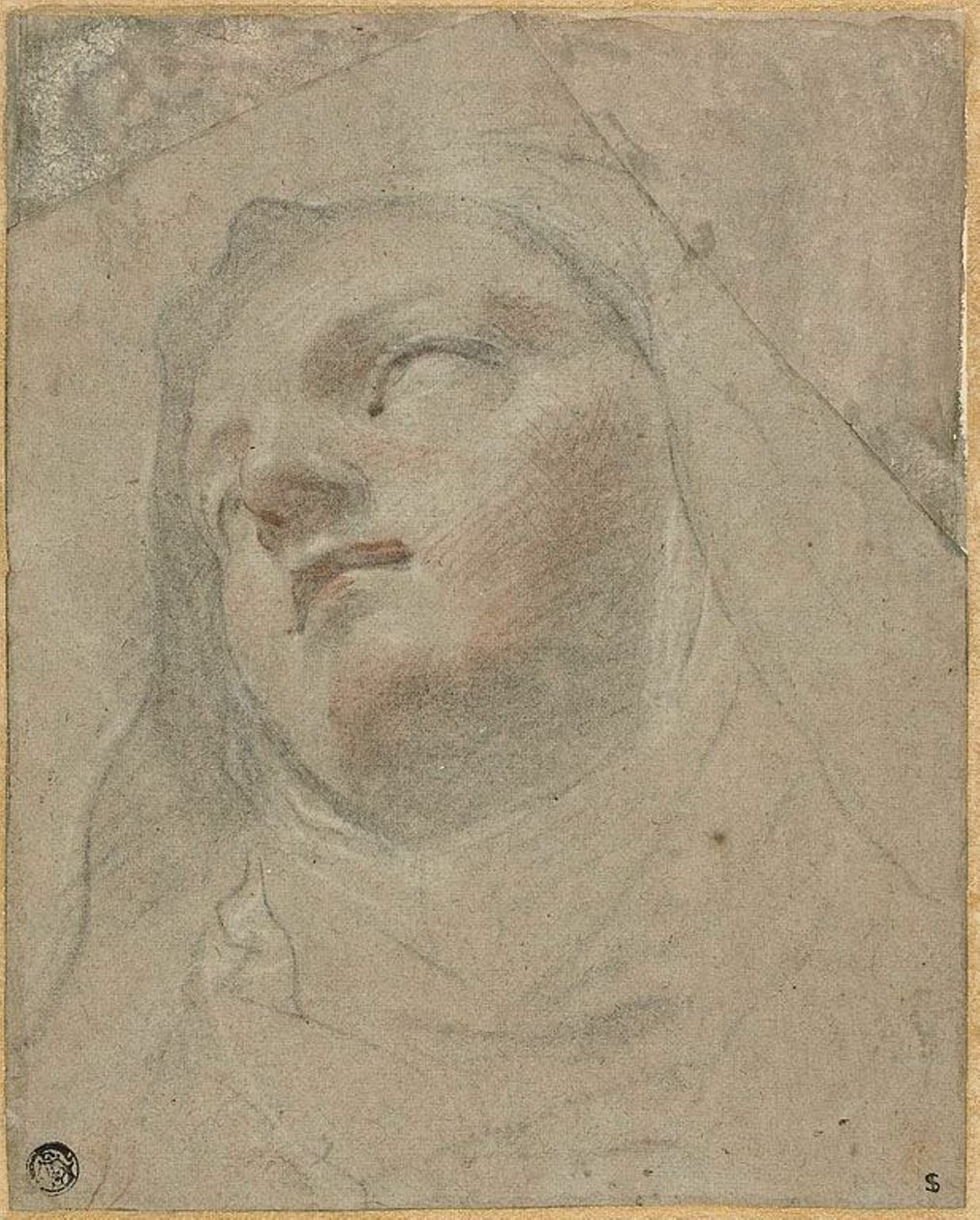 Kopf einer Dominikanernonne: Studie zur Ekstase des heiligen Dominikus von Domenico Maria Canuti