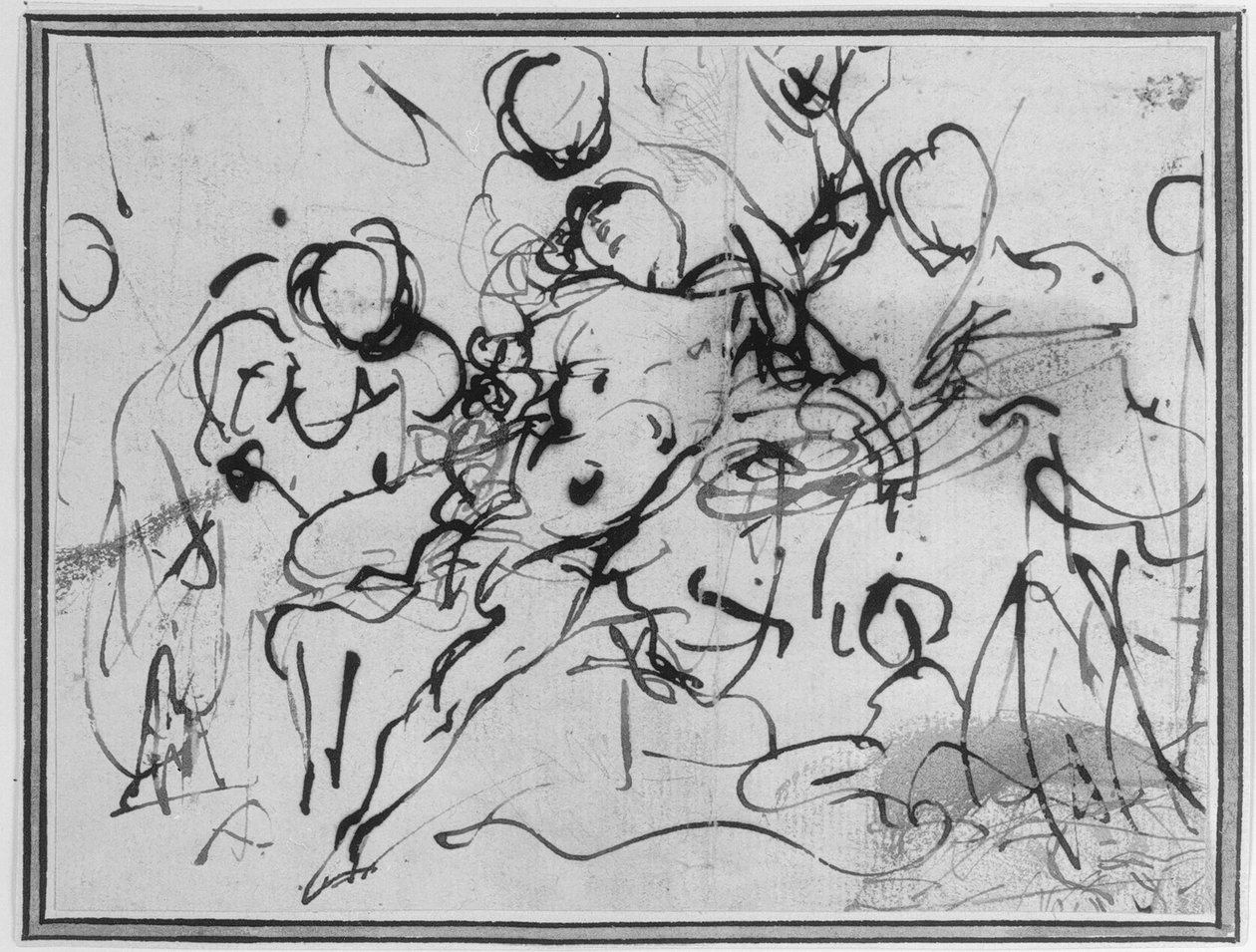 Der heilige Sebastian wird von Frauen gepflegt oder der Tod des Adonis von Domenico Piola