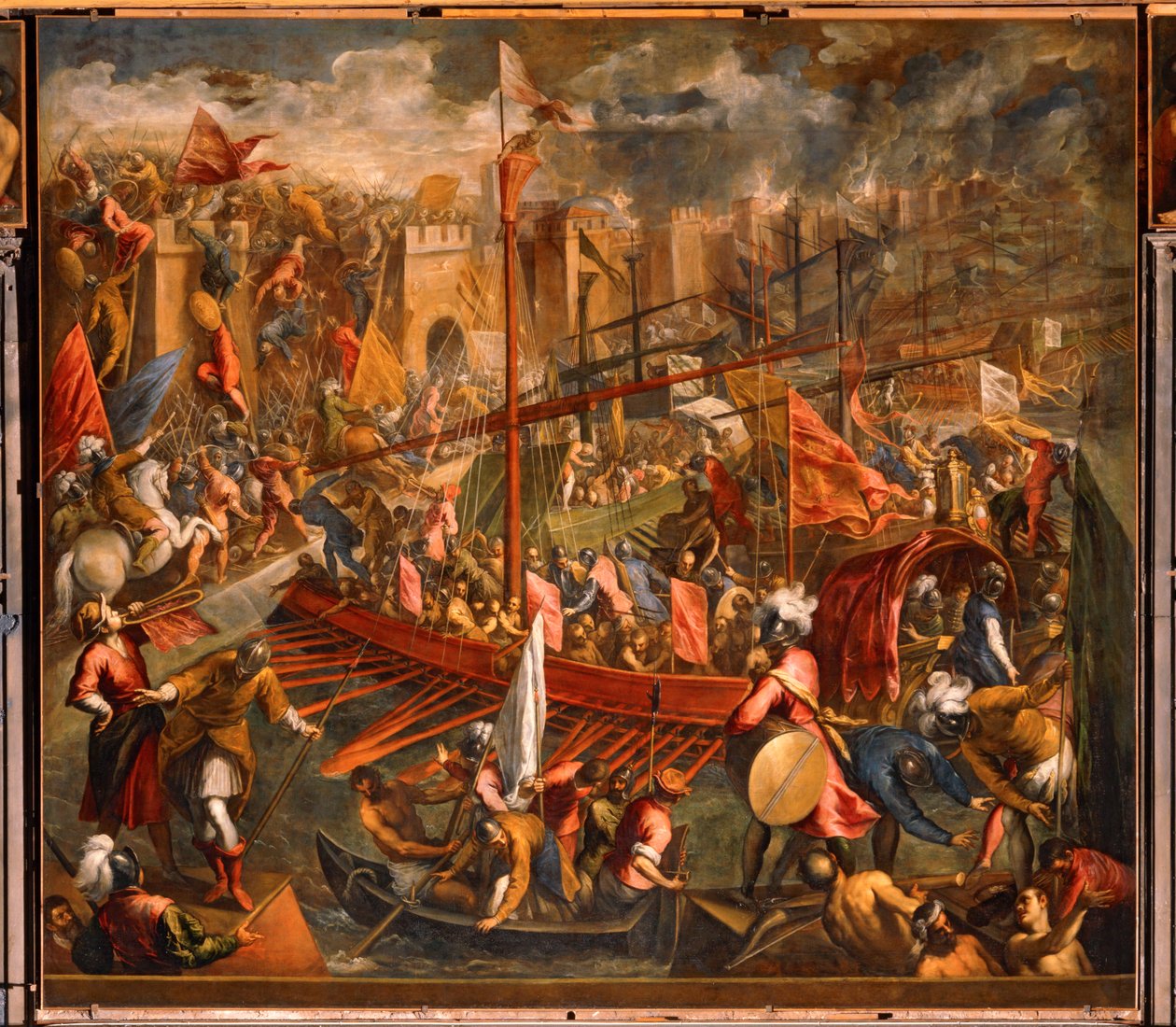 Die Eroberung von Konstantinopel durch die Kreuzfahrer im Jahr 1204 von Domenico Robusti Tintoretto