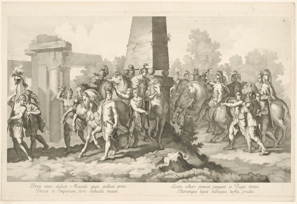 Soldaten bei Obelisk von Domenico Rossetti