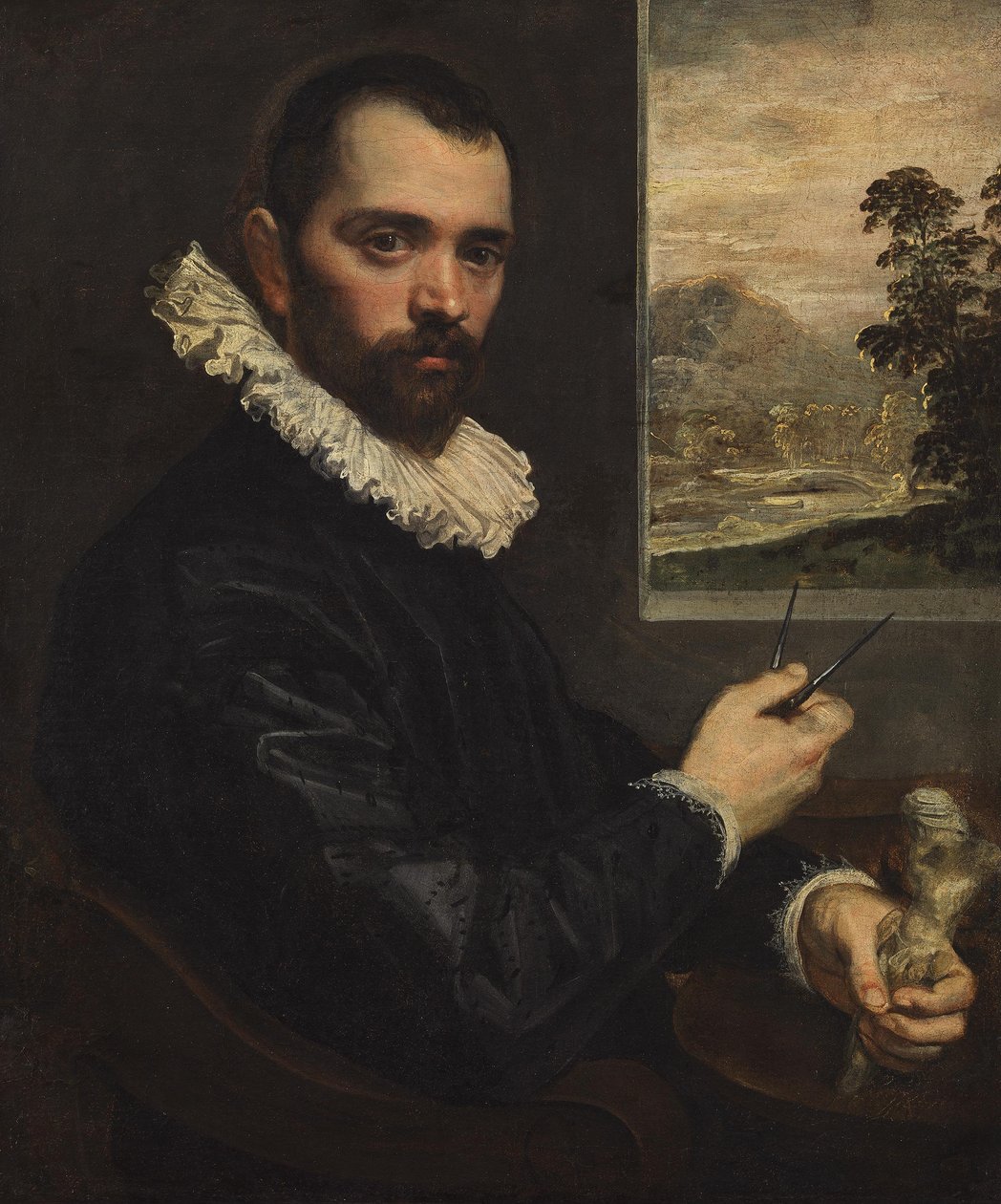 Bildnis eines Malers von Domenico Tintoretto