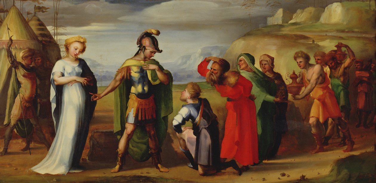 Die Mäßigkeit des Scipio (237-183 v. Chr.) von Domenico di Pace Beccafumi  