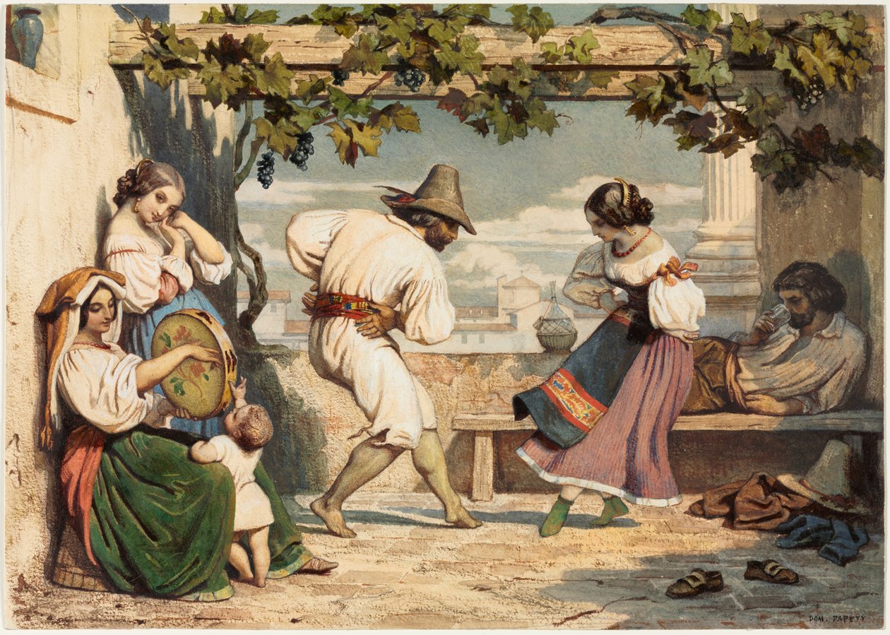 La Saltarelle, um 1800 von Dominique Louis Papety