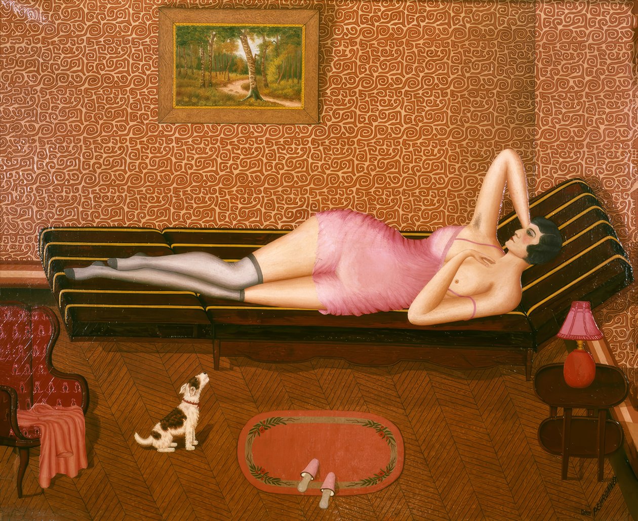 Sommerlicher Mittagsschlaf (Liegende Frau) von Dominique Peyronnet