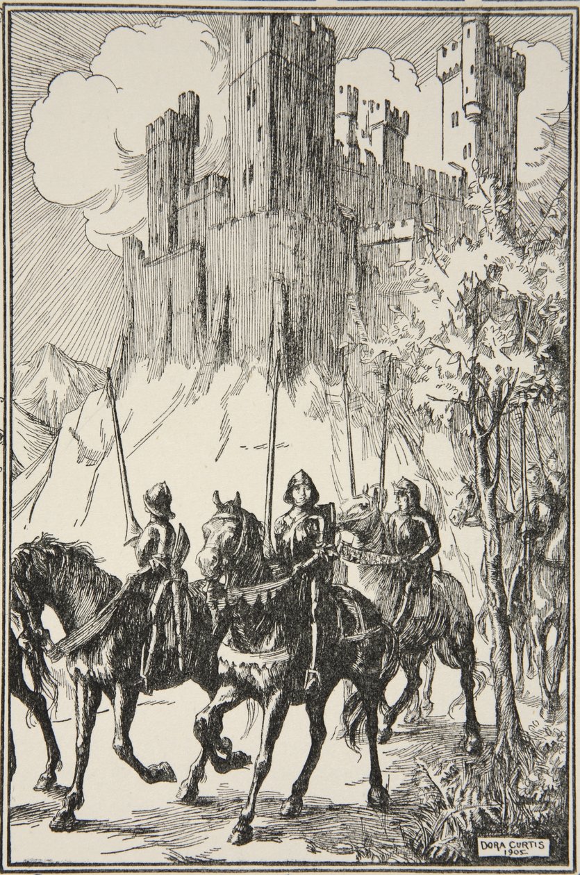 Sir Galahad in der Abtei, Illustration aus 