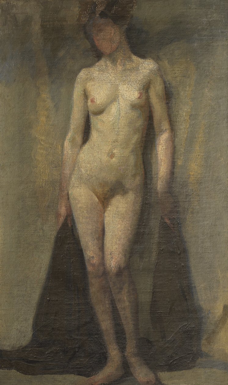 Stehender weiblicher Akt (recto), ca. 1910 von Dora (attr. to) Carrington